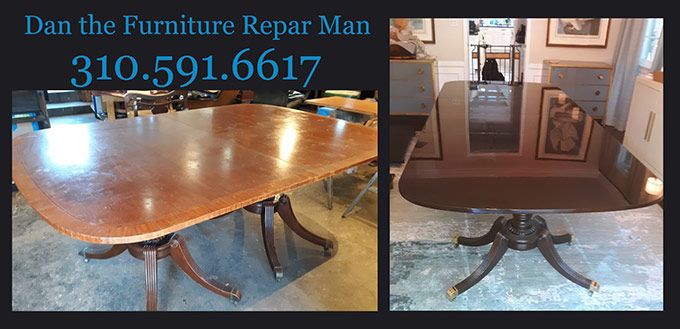 Chippendale Dining Table Restoration Los Angeles