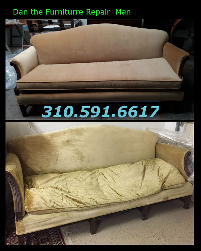 Mid Century Couch Restoration and Upholstery Long Beach, CA