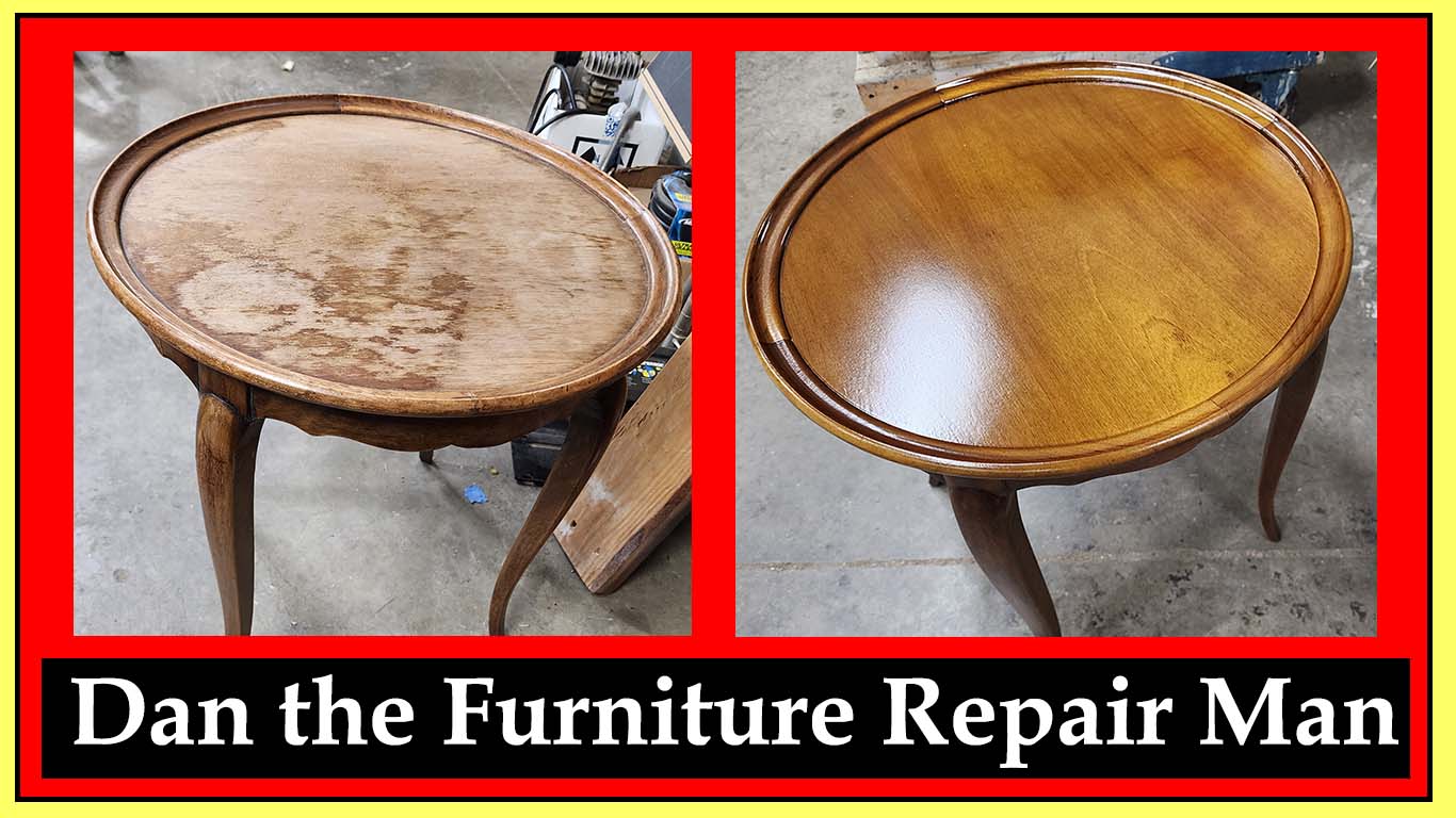 small round accent table restoration