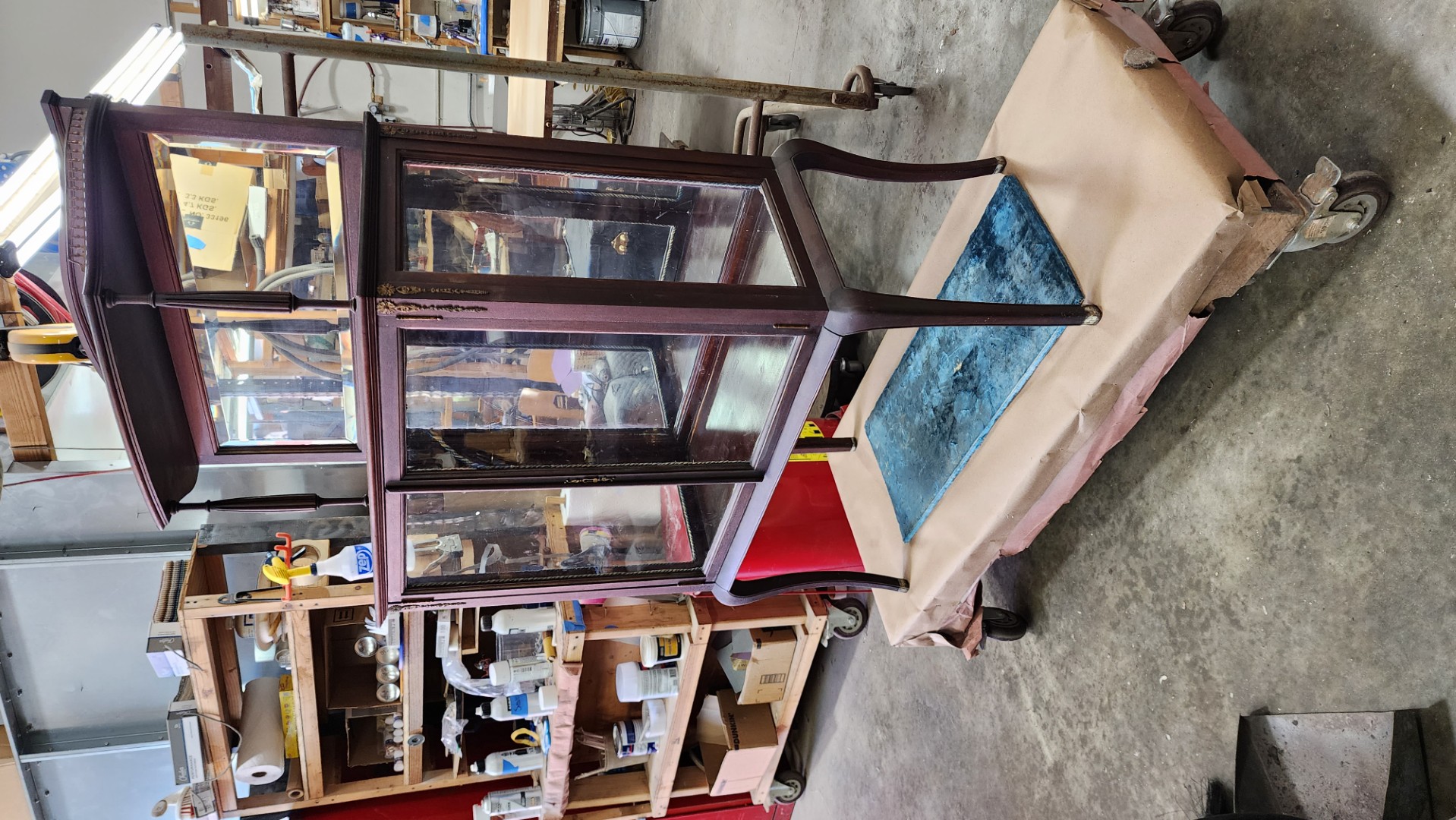 Antique Curio Cabinet Restoration in Huntington Beach, CA