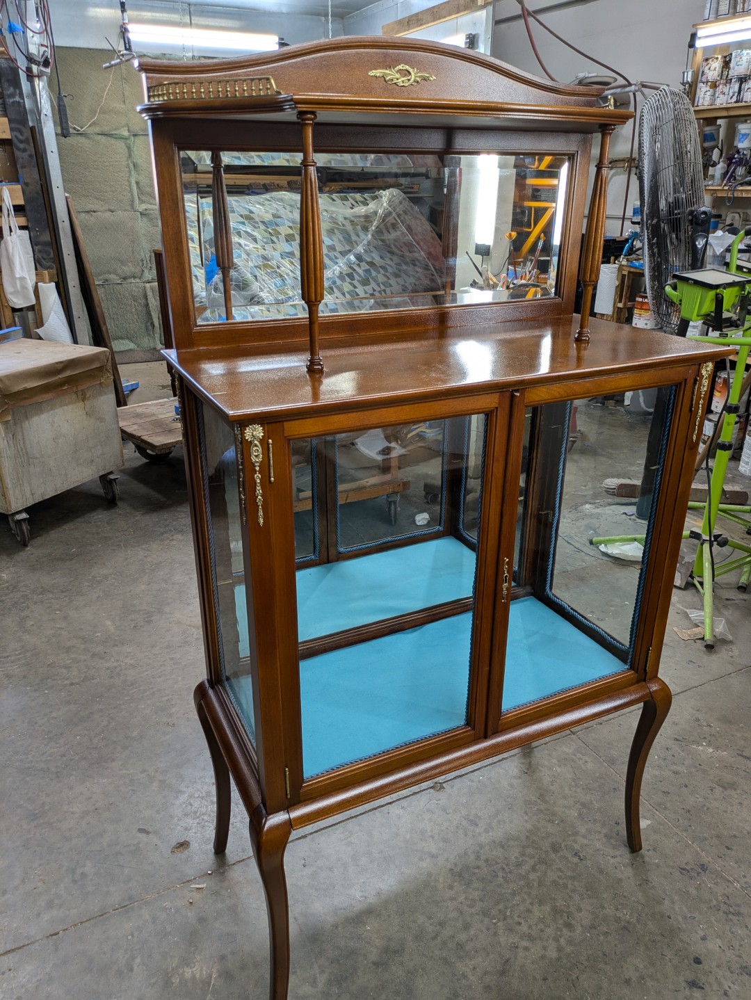 Antique Curio Cabinet Restoration in Huntington Beach, CA