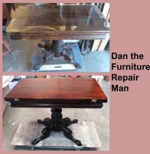 Antique Game Table Restored In Santa Monica, CA