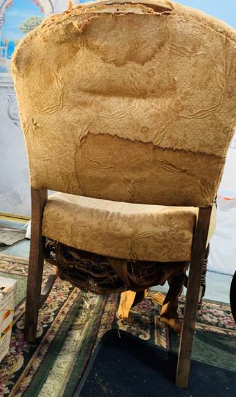 Family Heirloom Chair Refinished & Upholstered in Long Beach, CA