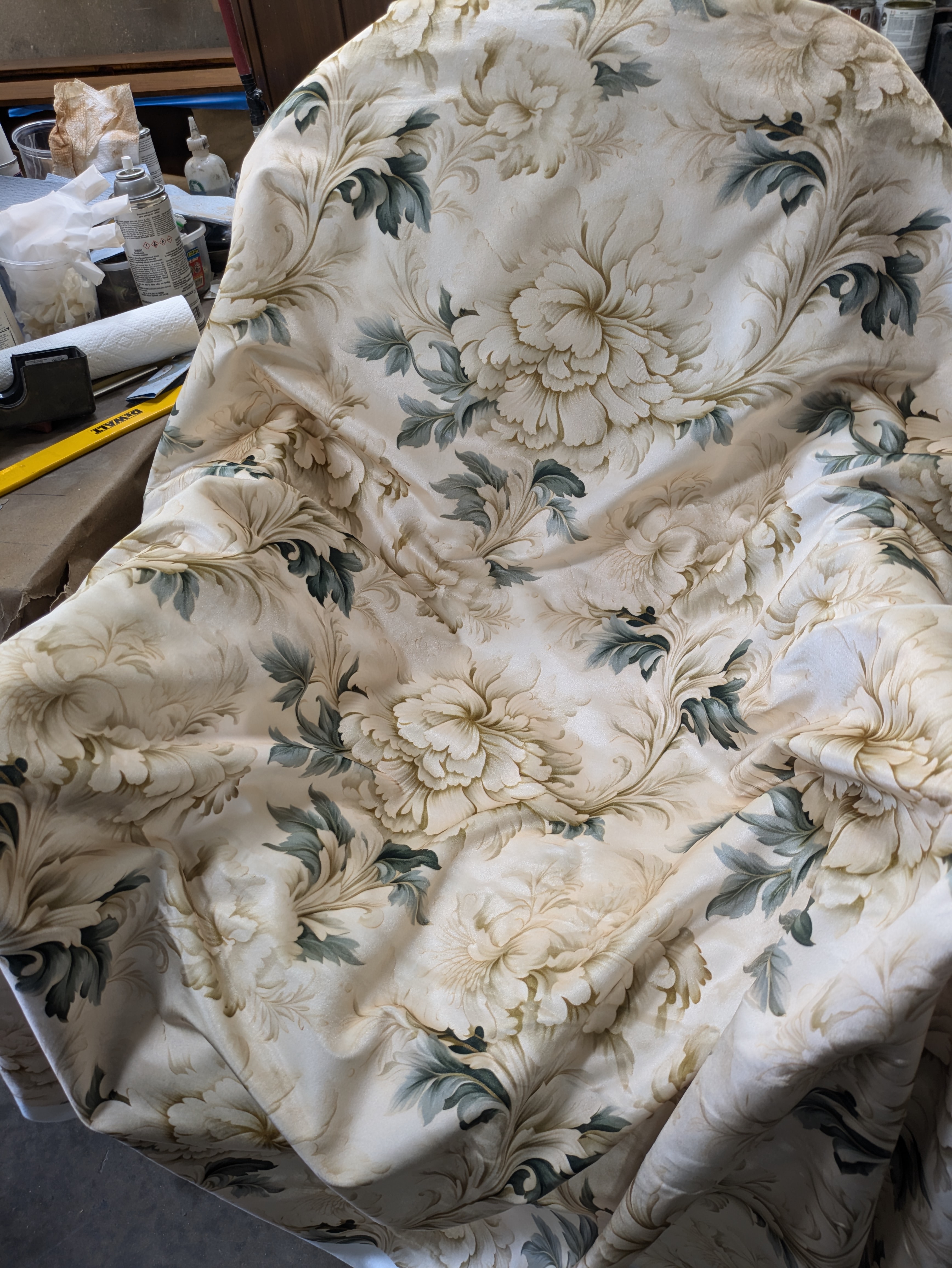 Family Heirloom Chair Refinished & Upholstered in Long Beach, CA