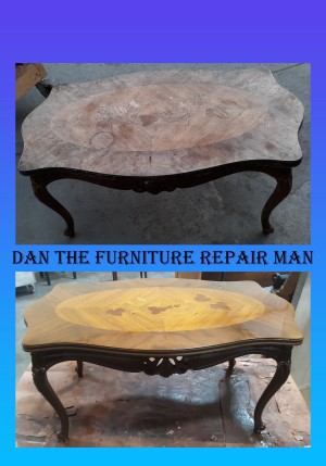 Inlaid Coffee Table Restoration In Rancho Palos Verdes, CA