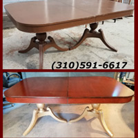 Antique Mahogany Table Restoration Long Beach, CA