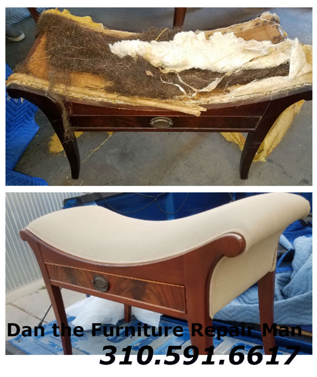 Vanity Bench Repair and Refinishing Venice, CA